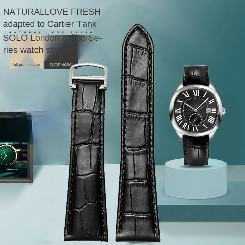 Cartier Watch Tank - Tali Jam Tangan Kulit Asli Gelang