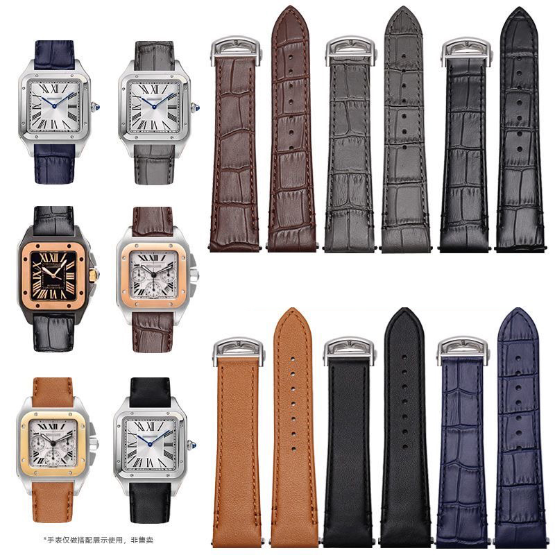 Cartier Watch Santos - Tali Jam Tangan Kulit 21MM UNTUK