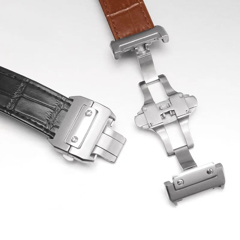 Tali jam tangan kulit asli ber - Cartier Watch Santos ulasan dan harga