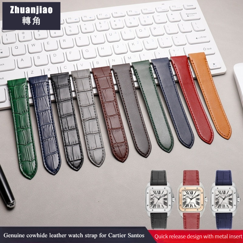 Tali Jam Tangan Kulit Sapi Ber - Cartier Watch Santos ulasan dan harga